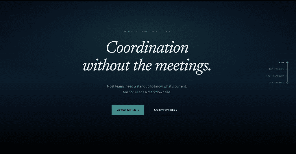 Anchor case study — systems judgment narrative with product website link