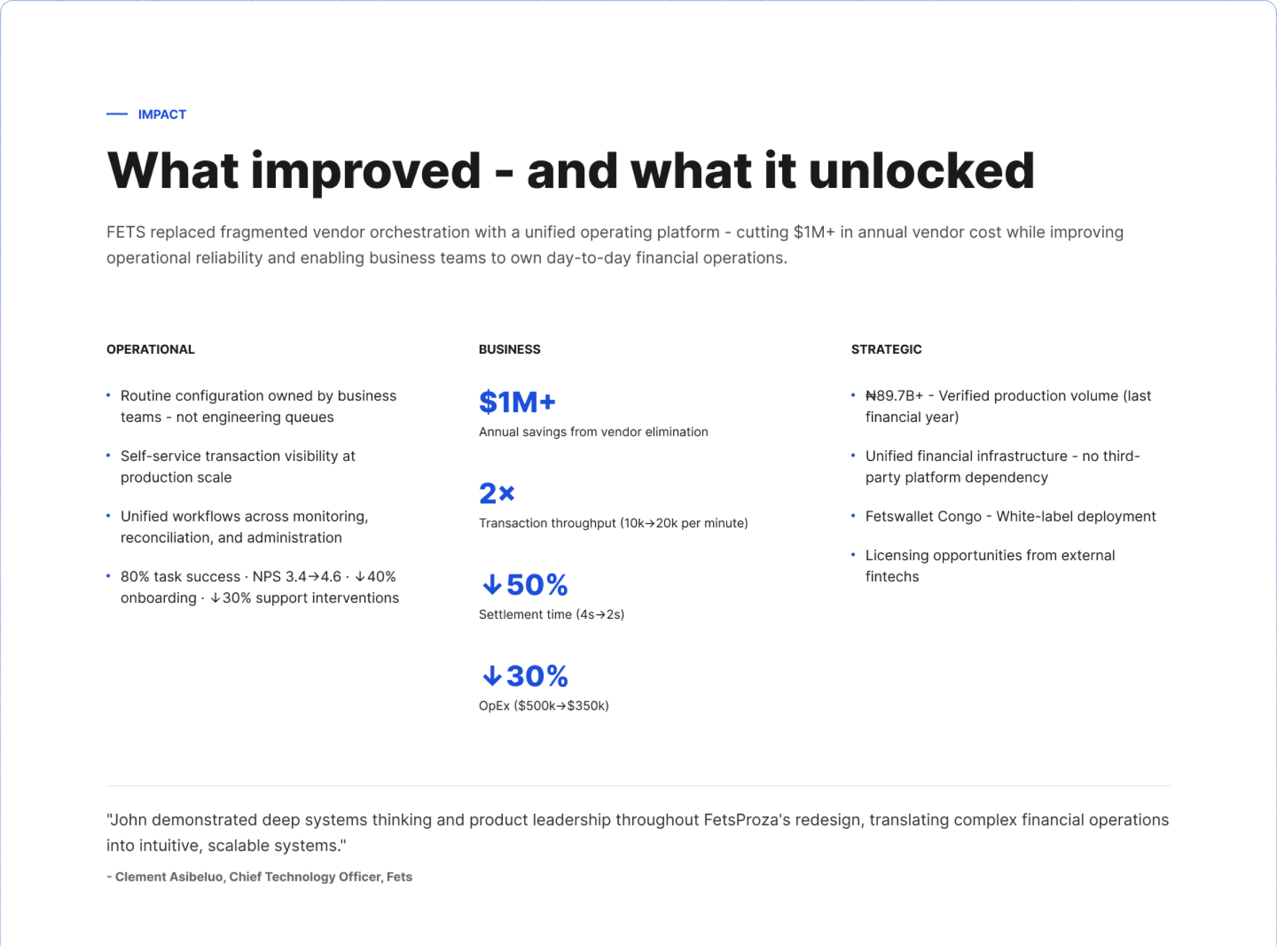 Verified production metrics — cost, throughput, and volume at scale