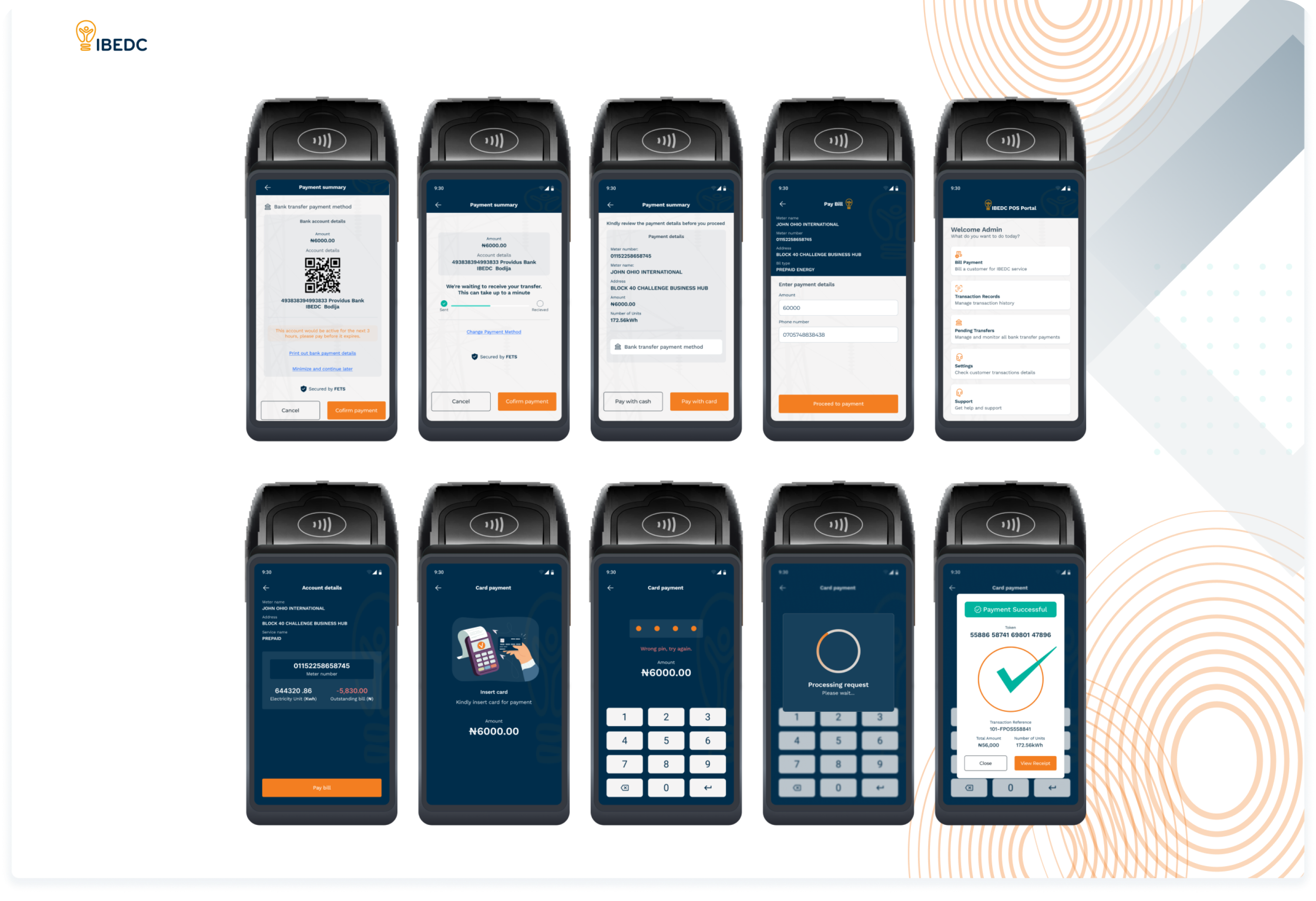 POS terminal interface for in-person payments